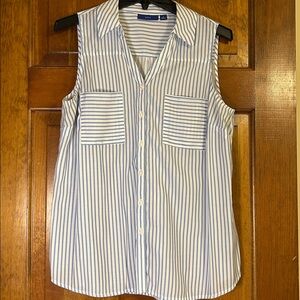 Apt. 9 Blue and White Striped Shirt